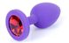 Силиконовая анальная пробка Boss Series - Jewellery Purple Silicon PLUG Medium Red M, BS6400086