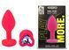 Силиконовая анальная пробка EGZO - Silicone Pink Heart Plug Amethyst, size S