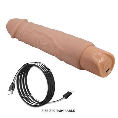 Перезаряжаемый вибратор реалистик Pretty Love - Rufus Realistic Vibrating Dildo, BW-500082