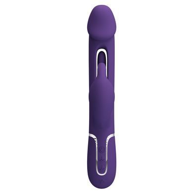 Вібратор із стимулятором клітора PRETTY LOVE - Kampas Rabbit 3 in 1 Dark Purple, BW-500025-2