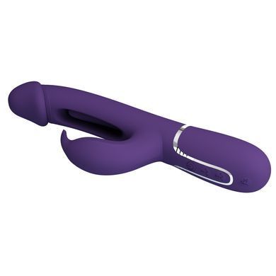 Вібратор із стимулятором клітора PRETTY LOVE - Kampas Rabbit 3 in 1 Dark Purple, BW-500025-2