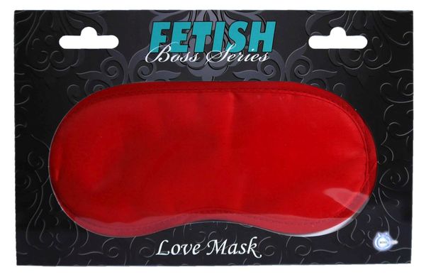 Атласная маска Boss Series Fetish - Love Mask Red, BS6100026