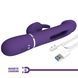 Вібратор із стимулятором клітора PRETTY LOVE - Kampas Rabbit 3 in 1 Dark Purple, BW-500025-2