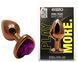 Анальная пробка с кристаллом EGZO - Dark Gold Heart Plug Purple, size S