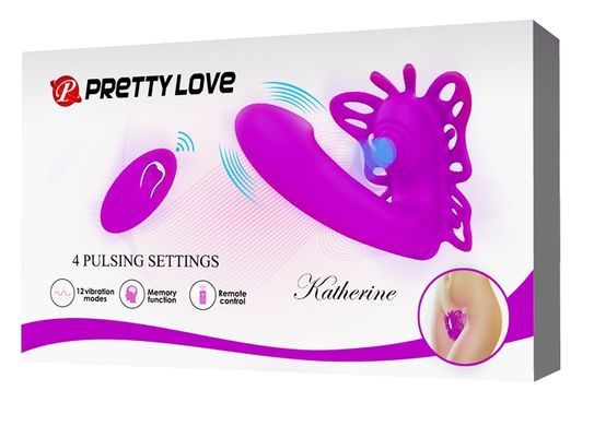 Мультифункціональний вібростимулятор на пульті управління Pretty Love Katherine Violet, BI - 014849W