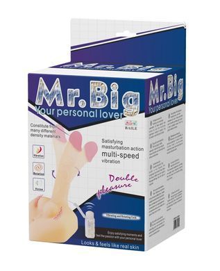 Универсальный мастурбатор вибратор с функцией ротации и вагина Mr. BIG Rotation & Vibration, BW-008016